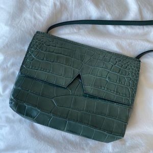 Forrest Green Vince Crocodile Satchel
